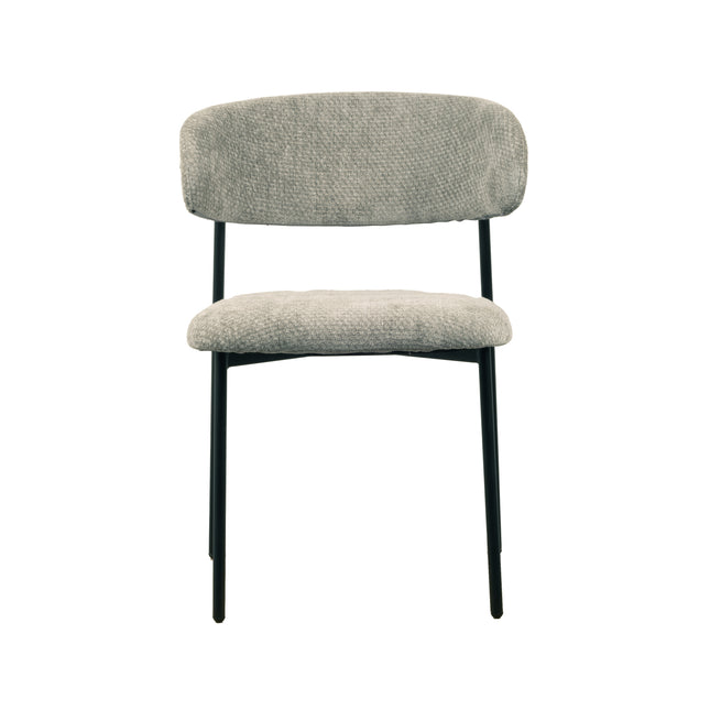 Kiara Eetkamerstoel - Grijs Chenille