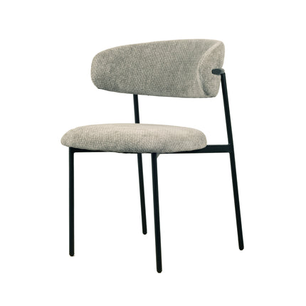 Chaise de salle à manger Kiara - Chenille grise