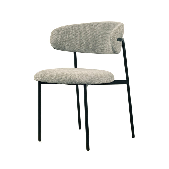 Chaise de salle à manger Kiara - Chenille grise