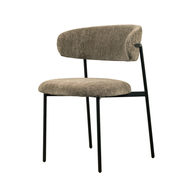Kiara Eetkamerstoel - Khaki Chenille