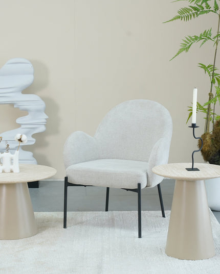 Salontafel Kori - Travertijn Look - 60cm