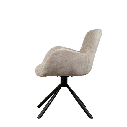 Leta Drehstuhl - Beige - Chenille