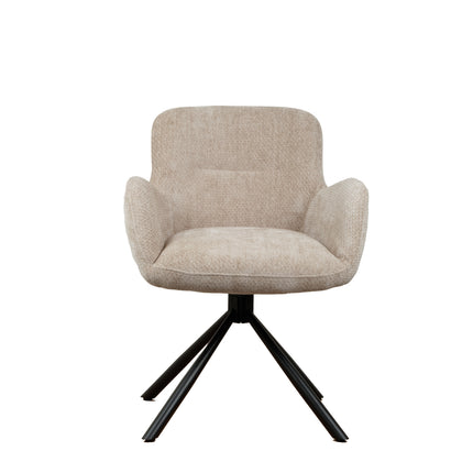 Leta Drehstuhl - Beige - Chenille