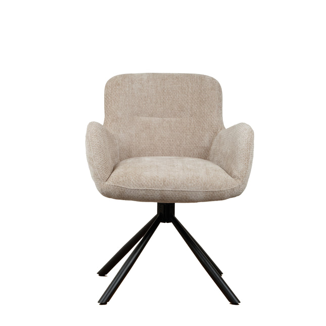 Leta Draaistoel - Beige - Chenille