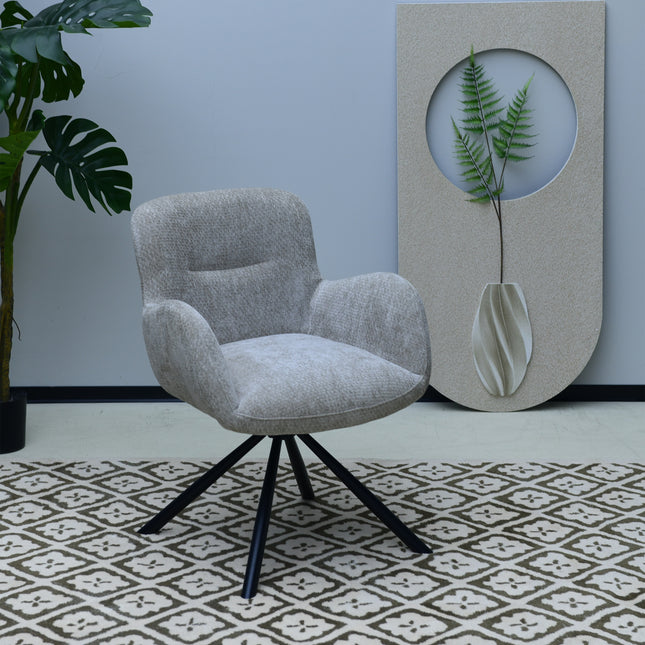 Leta Draaistoel - Beige - Chenille