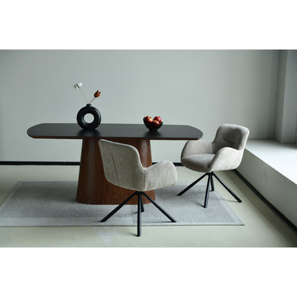Leta Drehstuhl - Beige - Chenille
