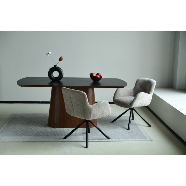 Leta Draaistoel - Beige - Chenille