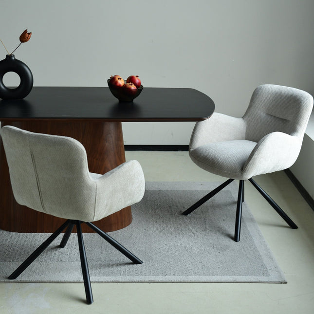 Leta Draaistoel - Ecru - Chenille