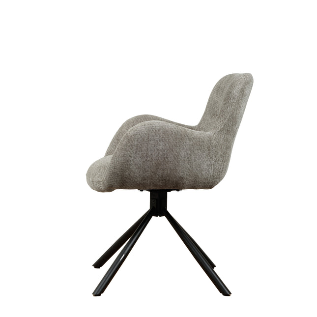 Leta Draaistoel - Grijs - Chenille