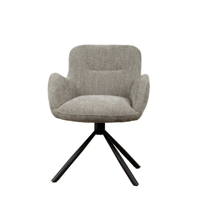 Leta Draaistoel - Grijs - Chenille