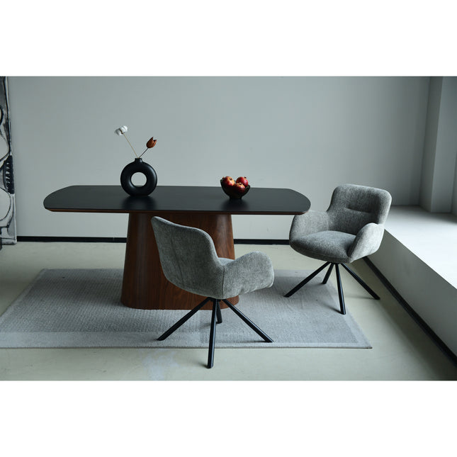 Leta Draaistoel - Grijs - Chenille