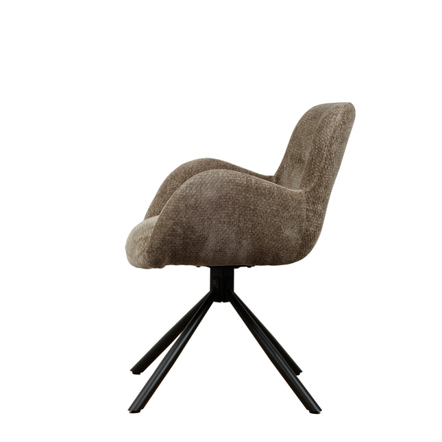 Leta Draaistoel - Khaki - Chenille