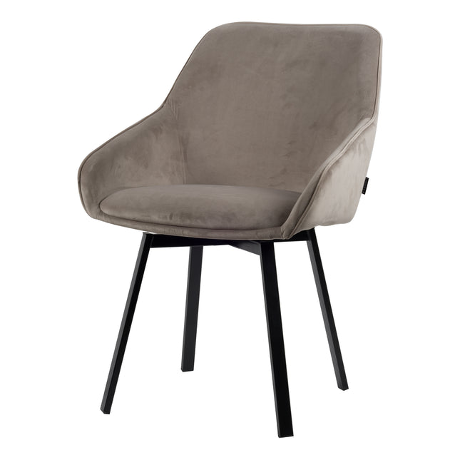 Chaise de salle à manger Lotus - Velours Beige