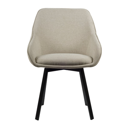 Chaise de salle à manger Lotus - Tissu Beige