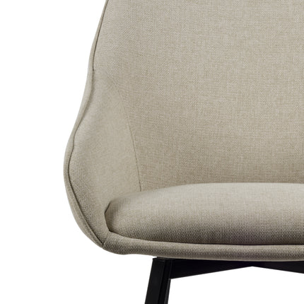 Chaise de salle à manger Lotus - Tissu Beige
