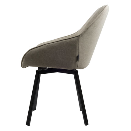 Chaise de salle à manger Lotus - Tissu Beige