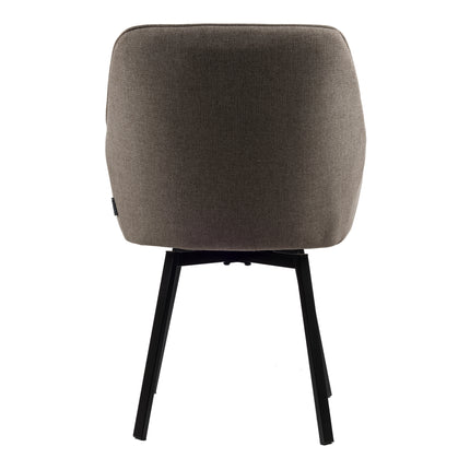 Chaise de salle à manger Lotus - Tissu Taupe