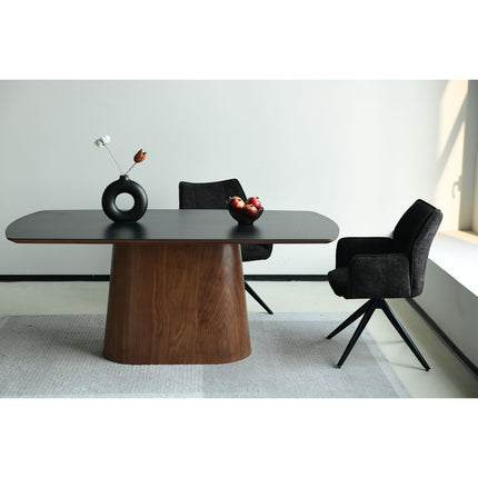 Chaise pivotante Nala - Anthracite - Chenille