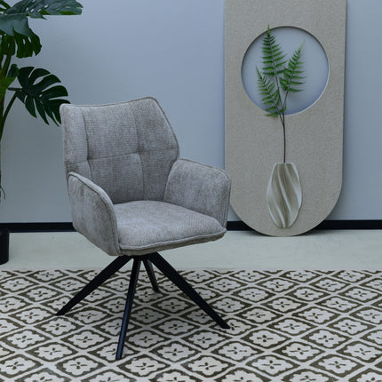 Chaise pivotante Nala - Beige - Chenille