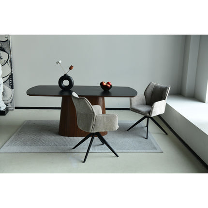 Chaise pivotante Nala - Beige - Chenille