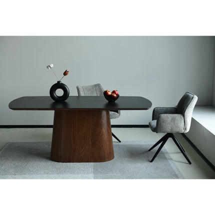 Chaise pivotante Nala - Gris - Chenille