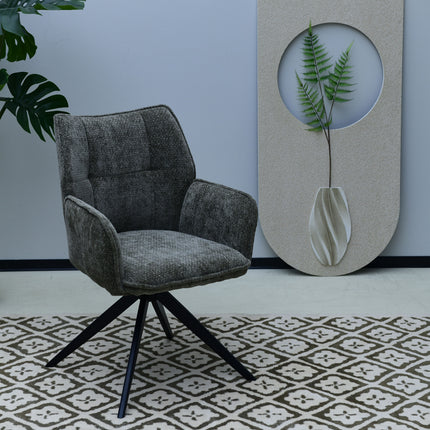 Chaise pivotante Nala - Kaki - Chenille