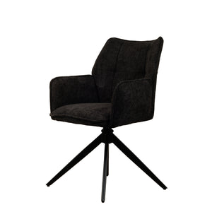 Chaise pivotante Nala - Anthracite - Chenille