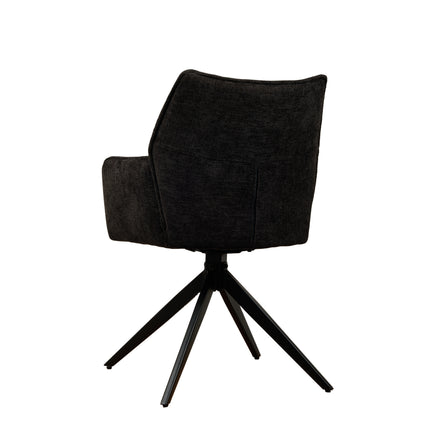 Chaise pivotante Nala - Anthracite - Chenille