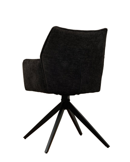 Chaise pivotante Nala - Anthracite - Chenille