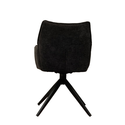 Chaise pivotante Nala - Anthracite - Chenille