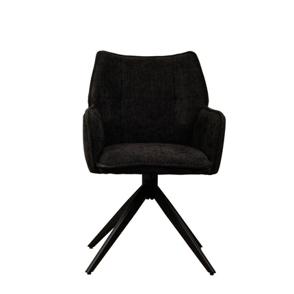Chaise pivotante Nala - Anthracite - Chenille