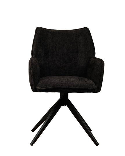 Chaise pivotante Nala - Anthracite - Chenille