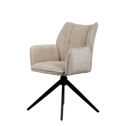 Chaise pivotante Nala - Beige - Chenille