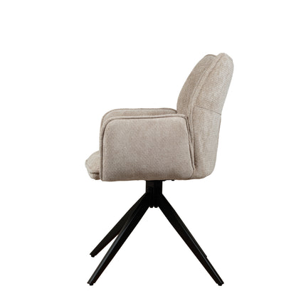 Chaise pivotante Nala - Beige - Chenille