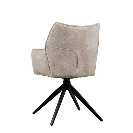Chaise pivotante Nala - Beige - Chenille