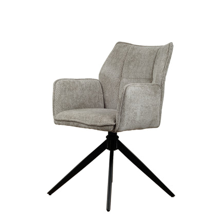 Chaise pivotante Nala - Gris - Chenille