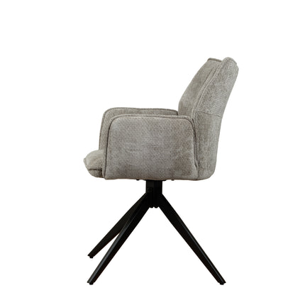 Chaise pivotante Nala - Gris - Chenille