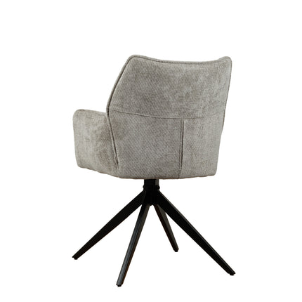 Chaise pivotante Nala - Gris - Chenille