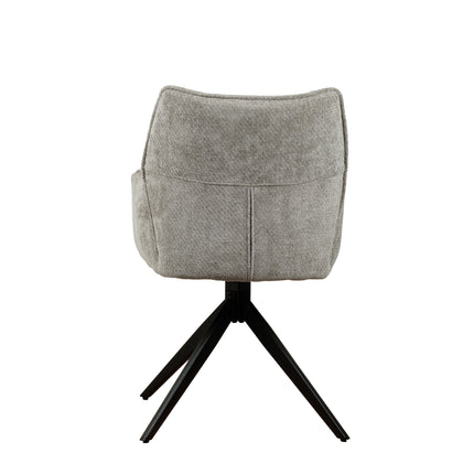 Chaise pivotante Nala - Gris - Chenille