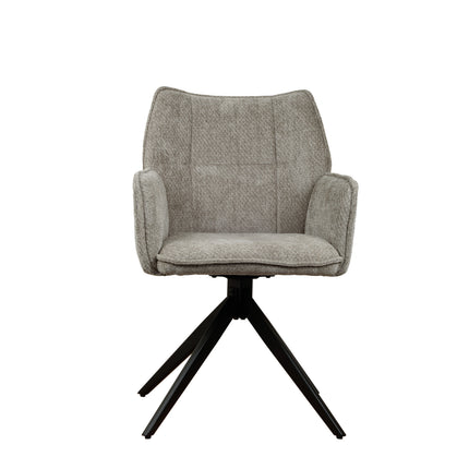 Chaise pivotante Nala - Gris - Chenille