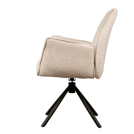 Chaise pivotante Nora - Beige - Chenille