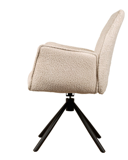 Nora Drehstuhl – Beige – Chenille