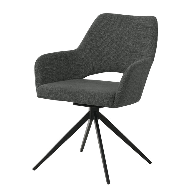 Chaise de salle à manger Nova - Tissage Anthracite