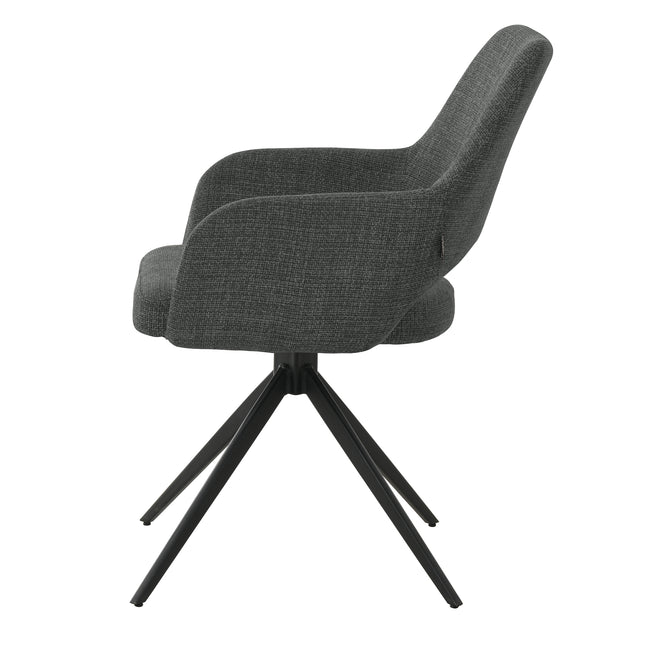 Chaise de salle à manger Nova - Tissage Anthracite