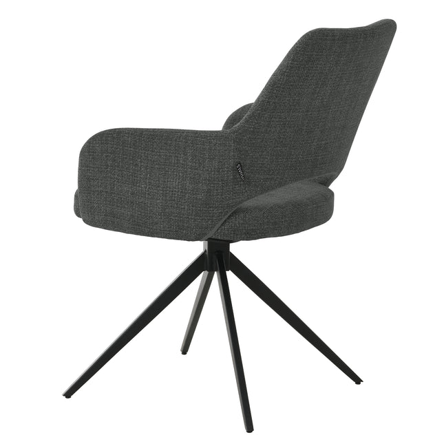 Chaise de salle à manger Nova - Tissage Anthracite