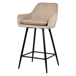 Tabouret de Bar Rose - Velours Beige