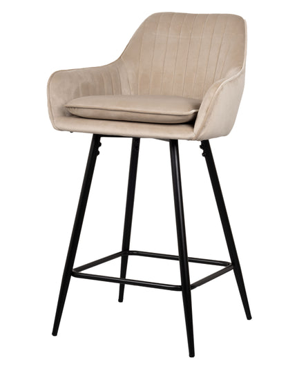 Tabouret de Bar Rose - Velours Beige