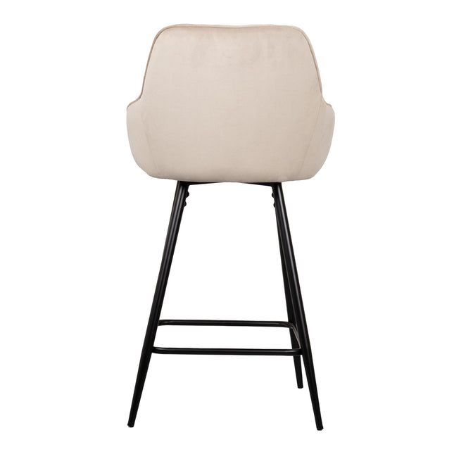 Tabouret de Bar Rose - Velours Beige