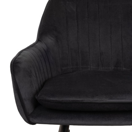 Rose Barhocker – schwarzer Samt