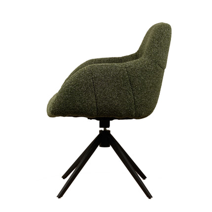 Chaise pivotante Sola - Vert - Tissage